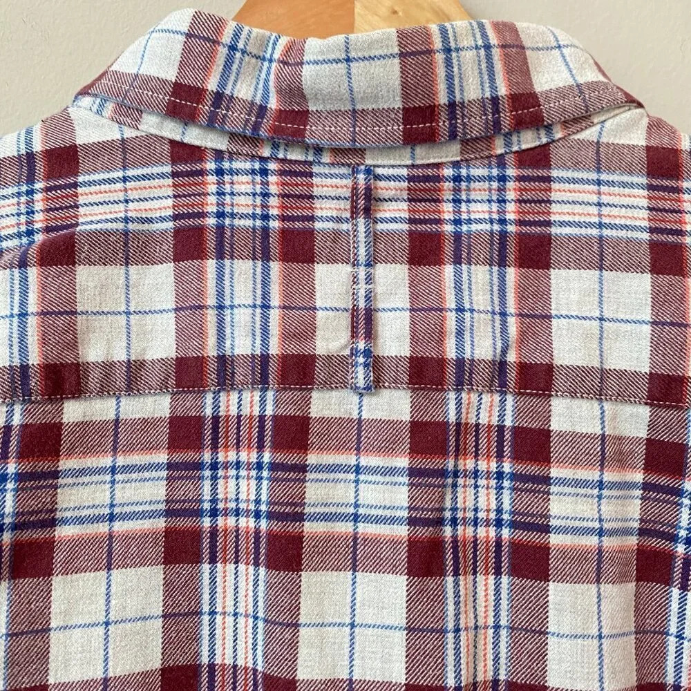 Banana Republic Men's XL Luxe Flannel Slim Plaid Long Sleeve Button Down Shirt - Picture 14 of 16